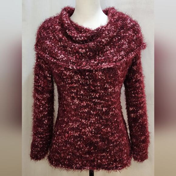 NWT Knox Rose Cowl Neck Sweater, Burgundy, Size Small - Picture 1 of 7